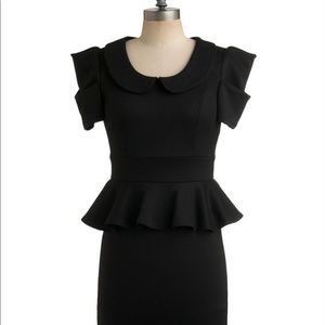 Peter Pan Collar Peplum Dress